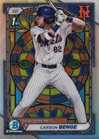 2024 Bowman Draft #BDC28 Carson Benge Etched in Glass Variation Baseball Card