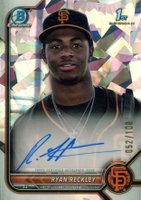 2022 Bowman Chrome Prospect Autographs #CPARR Ryan Reckley Atomic Refractor Baseball Card