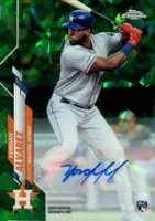 2020 Topps Chrome Update Sapphire Edition Autographs #YA Yordan Alvarez Green Baseball Card