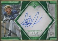 2019 Topps Transcendent Framed Transcendent Autographs #FTH Fernando Tatis Jr. Variation-Emerald Baseball Card