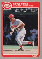 1985 Fleer #550 Pete Rose Baseball Card