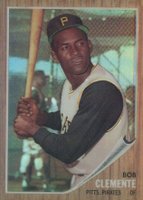 1998 Topps Clemente-Finest #8 1962 Topps Reprint Refractor Baseball Card