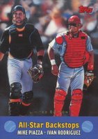 2000 Topps Combos Limited Edition #TC4 Ivan Rodriguez/Mike Piazza Baseball Card