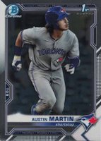 2021 Bowman Chrome Prospects #BCP87 Austin Martin Baseball Card