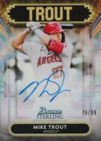 2022 Bowman Sterling Sterling Signage Autographs #SSAMT Mike Trout Baseball Card