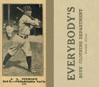1916 Everybody's #132 J. A. Niehoff Baseball Card