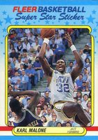1988 Fleer Sticker #8 Karl Malone Basketball Card