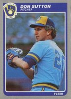 1985 Fleer #598 Don Sutton Baseball Card