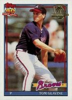 1991 Topps Desert Shield #82 Tom Glavine Baseball Card