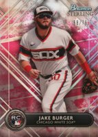 2022 Bowman Sterling #BSR44 Jake Burger Magenta Refractor Baseball Card