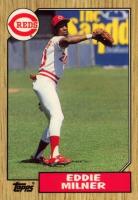 1987 Topps Tiffany #253 Eddie Milner Baseball Card