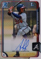 2015 Bowman Prospect Autographs #OAL Ozzie Albies Chrome-Refractor Baseball Card
