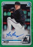 2020 Bowman Draft Chrome Draft Picks Autographs #CDAMM Max Meyer Green Refractor Baseball Card