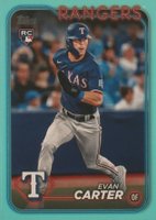 2024 Topps #280 Evan Carter Aqua Baseball Card