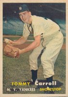 1957 Topps #164 Tommy Carroll Baseball Card