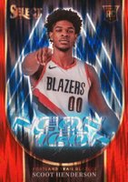 2023 Panini Select Neon Icon #7 Scoot Henderson Red Flash Basketball Card