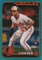 2024 Topps Chrome Logofractor Edition #278 Colton Cowser Aqua Refractor Baseball Card