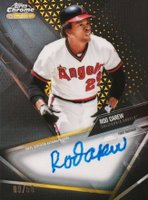 2021 Topps Chrome Black Autographs #RC Rod Carew Gold Refractor Baseball Card