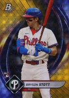 2022 Bowman Platinum #24 Bryson Stott Foilfractor 1/1 Baseball Card