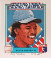1988 Starting Line Up Talking Baseball Team Set # Rickey Henderson Baseball Card
