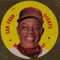 1967 Topps S.F. Giants Test Discs # Willie Mays Baseball Card