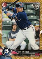 2018 Topps Holiday Bowman  #TH-AR Austin Riley Gold Festive 1/1 Baseball Card